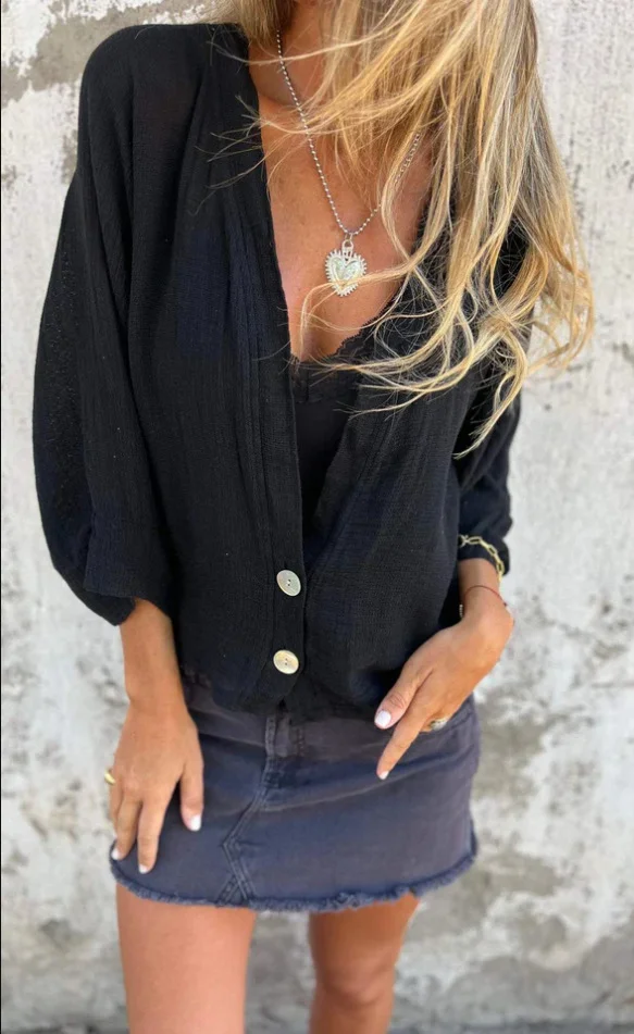 Women Plain Spring/Fall Cover-up Vintage Split Joint Lightweight Cardigan