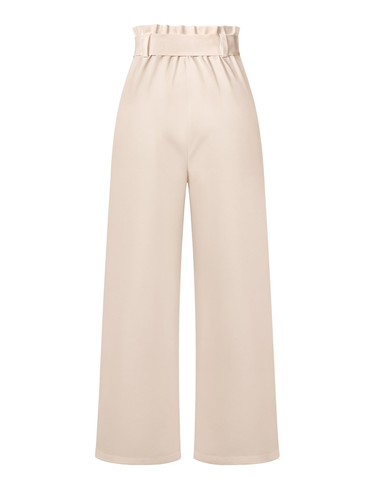 Women Plain Long Elastic Waist Pants Casual Spring/Fall Trousers