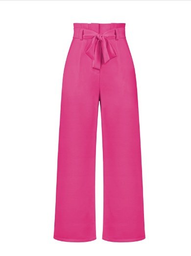 Women Plain Long Elastic Waist Pants Casual Spring/Fall Trousers