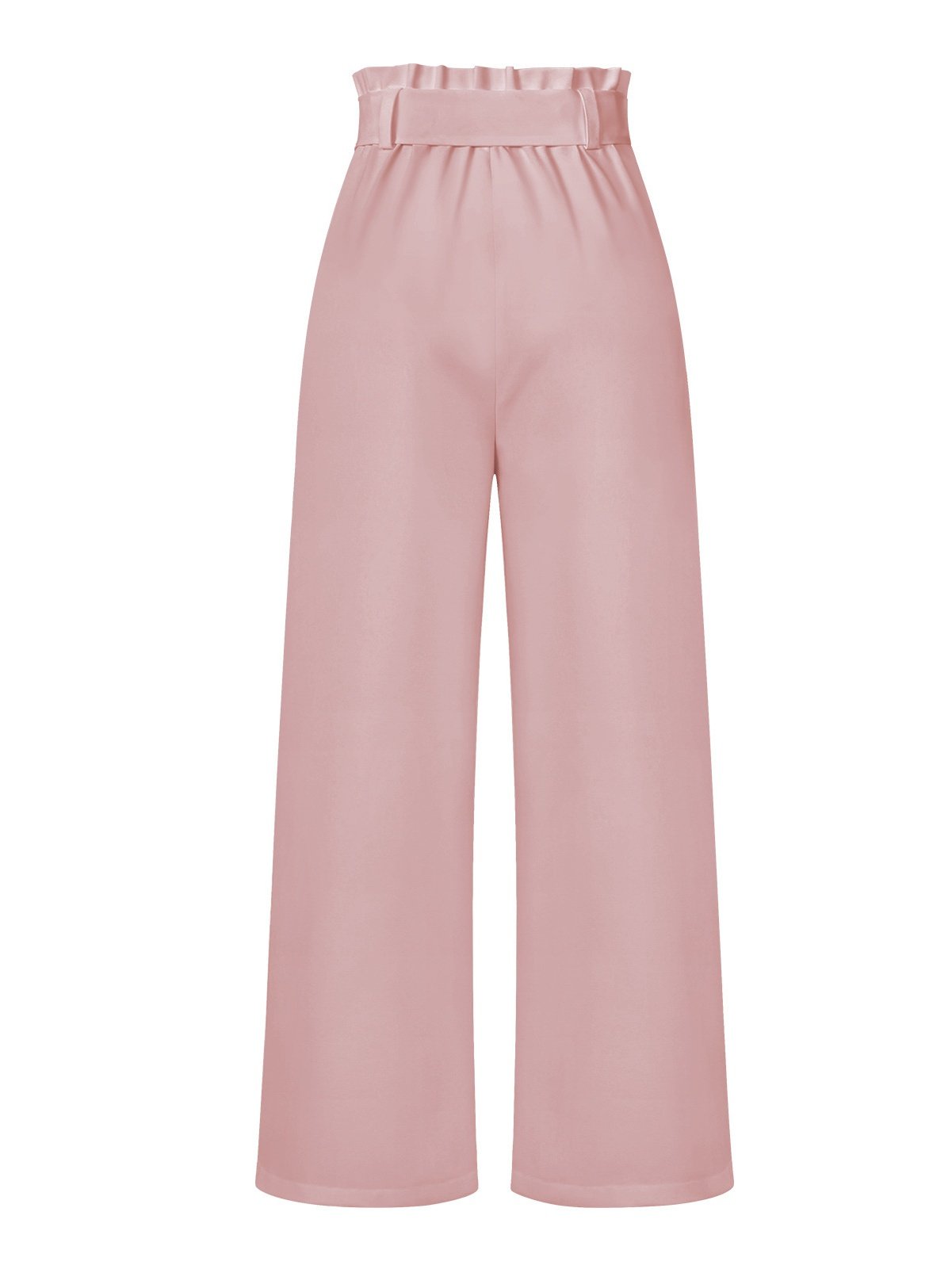 Women Plain Long Elastic Waist Pants Casual Spring/Fall Trousers