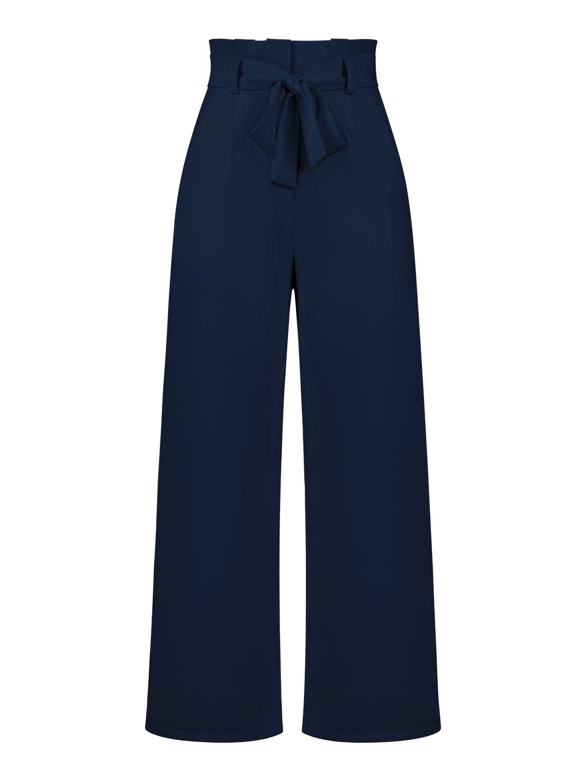 Women Plain Long Elastic Waist Pants Casual Spring/Fall Trousers
