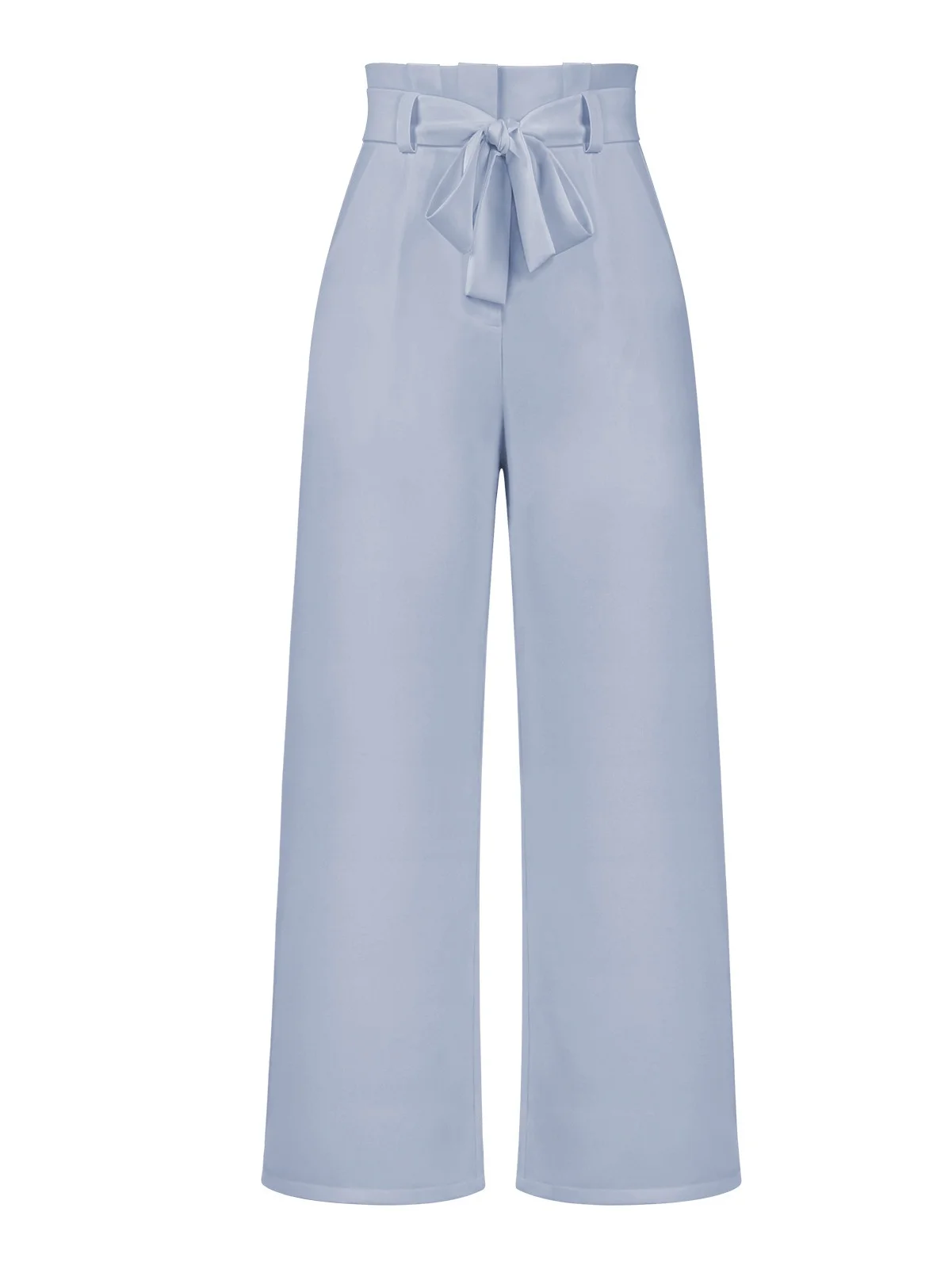 Women Plain Long Elastic Waist Pants Casual Spring/Fall Trousers