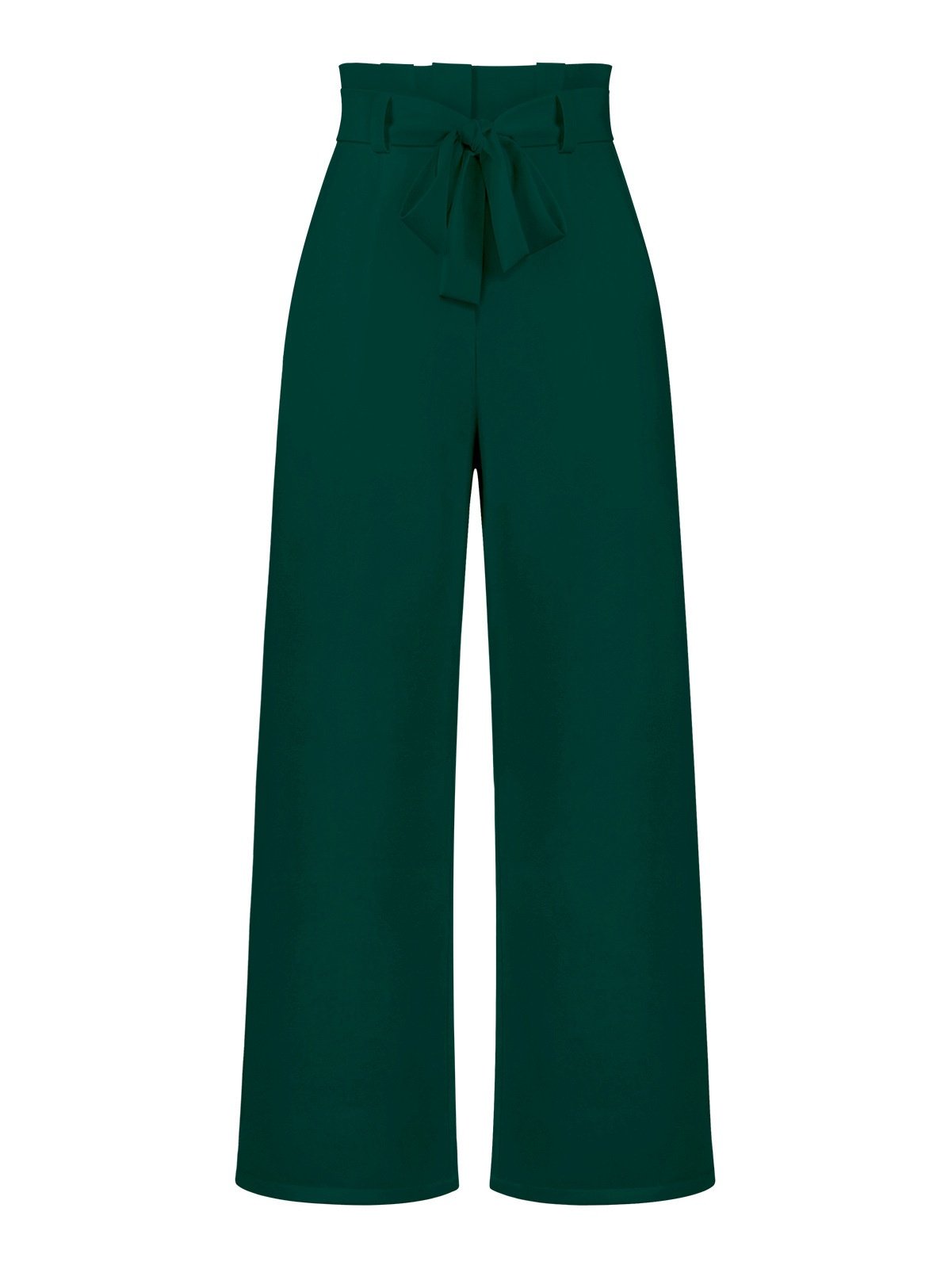 Women Plain Long Elastic Waist Pants Casual Spring/Fall Trousers