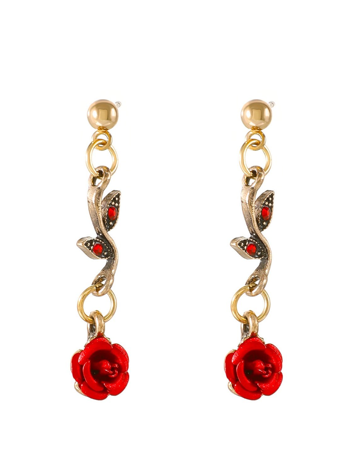 French Retro Flower Jewelry Set Romantic Rose Bracelet Niche Versatile High-end Necklace 3-piece Set