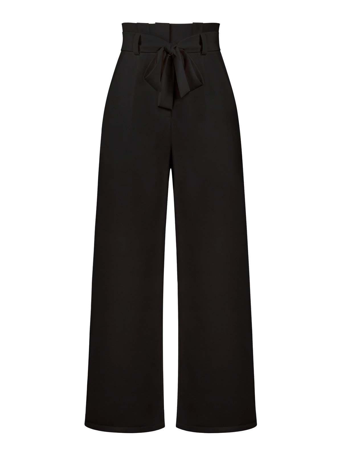 Women Plain Long Elastic Waist Pants Casual Spring/Fall Trousers