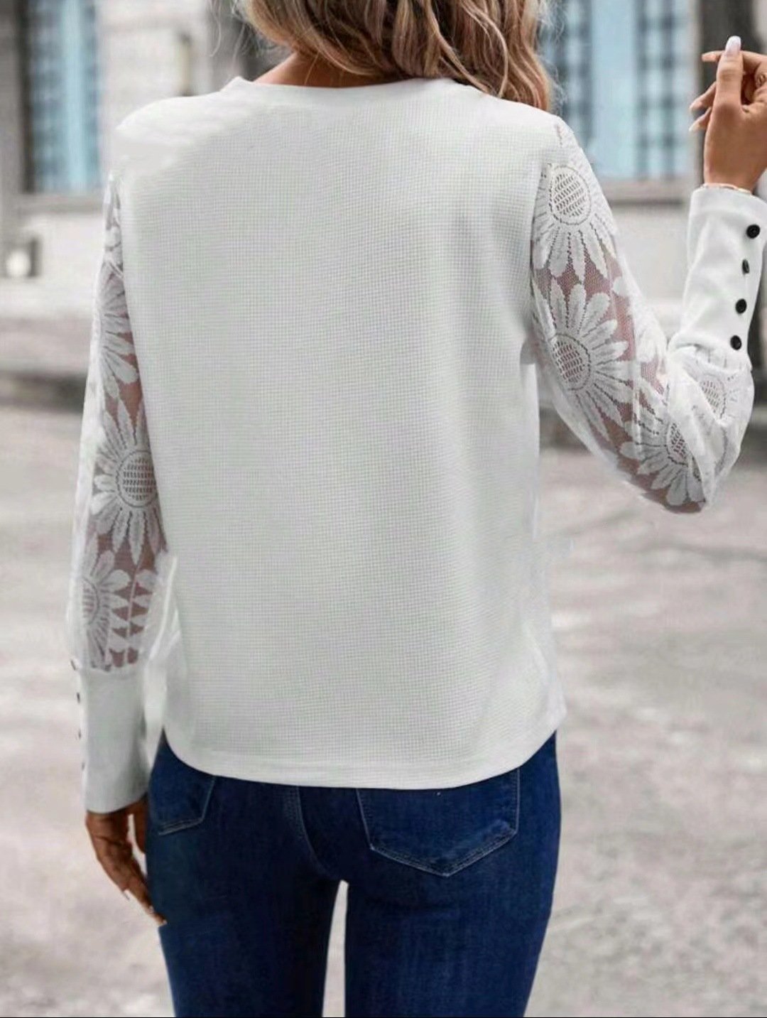 Women Floral Crew Neck Jacquard Vintage Spring/Fall Long Sleeve Sweatshirt