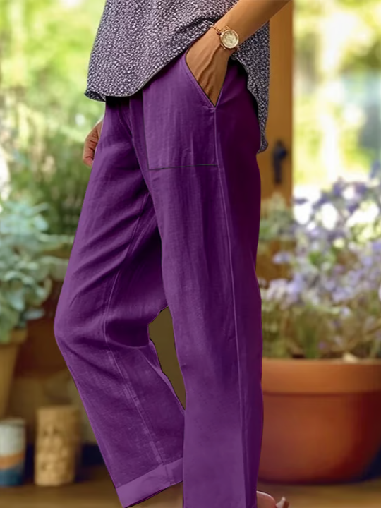 Women Plain Long Pants Casual Spring/Fall Trousers