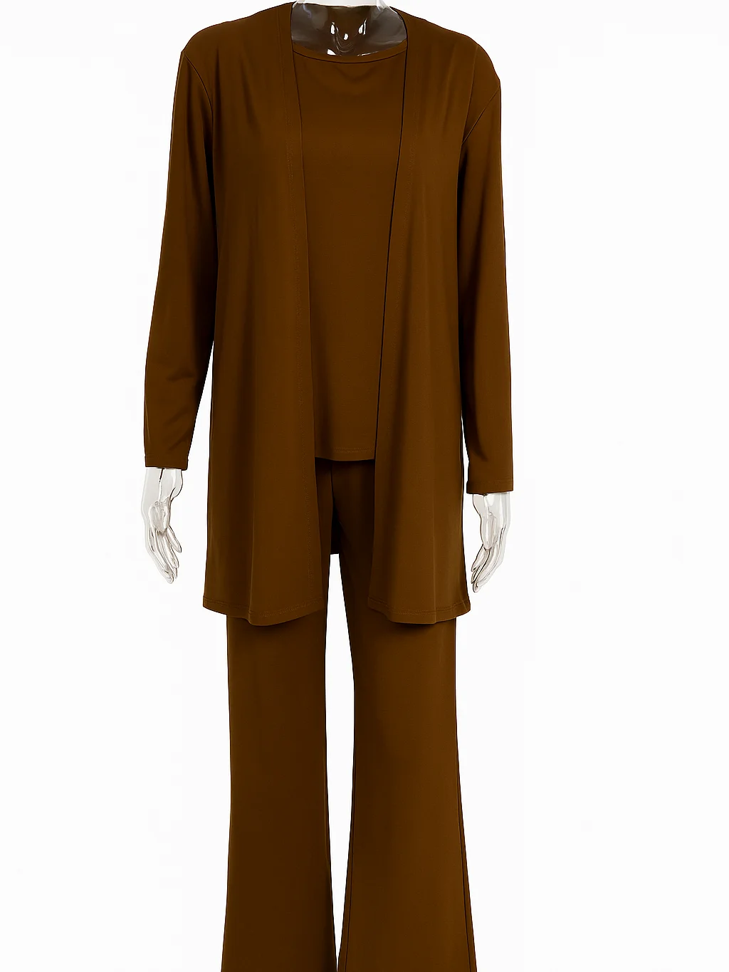 Women Plain Split Joint Matching Outfit Commuting Long Sleeve Casual Spring/Fall Multi-Piece Set Matching Set