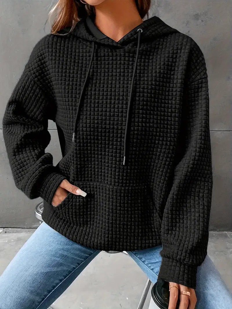 Women Plain Spring/Fall Long Sleeve Casual Daily Hoodie