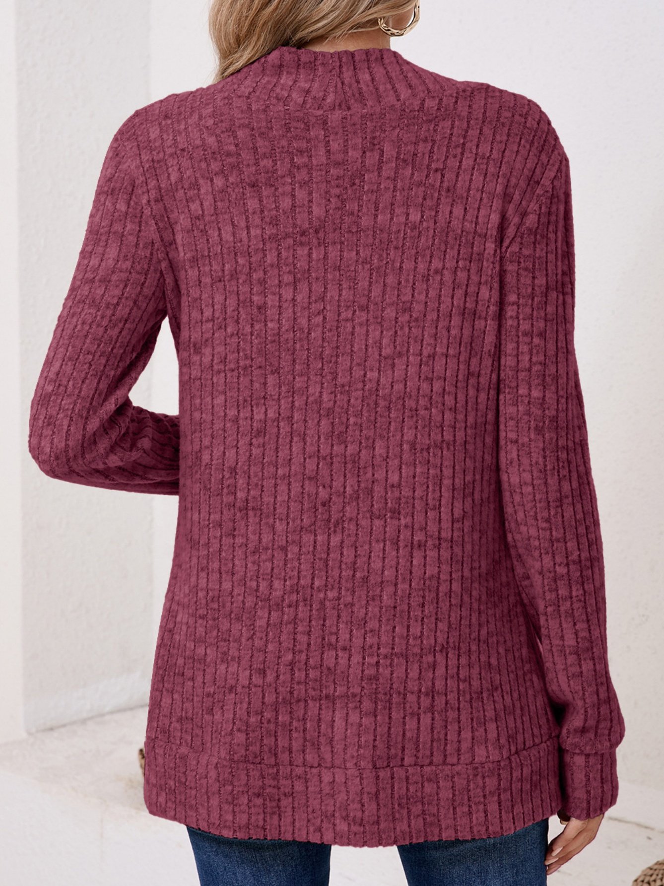 Women Plain Spring/Fall Cover-up Vintage Split Joint Lightweight Cardigan