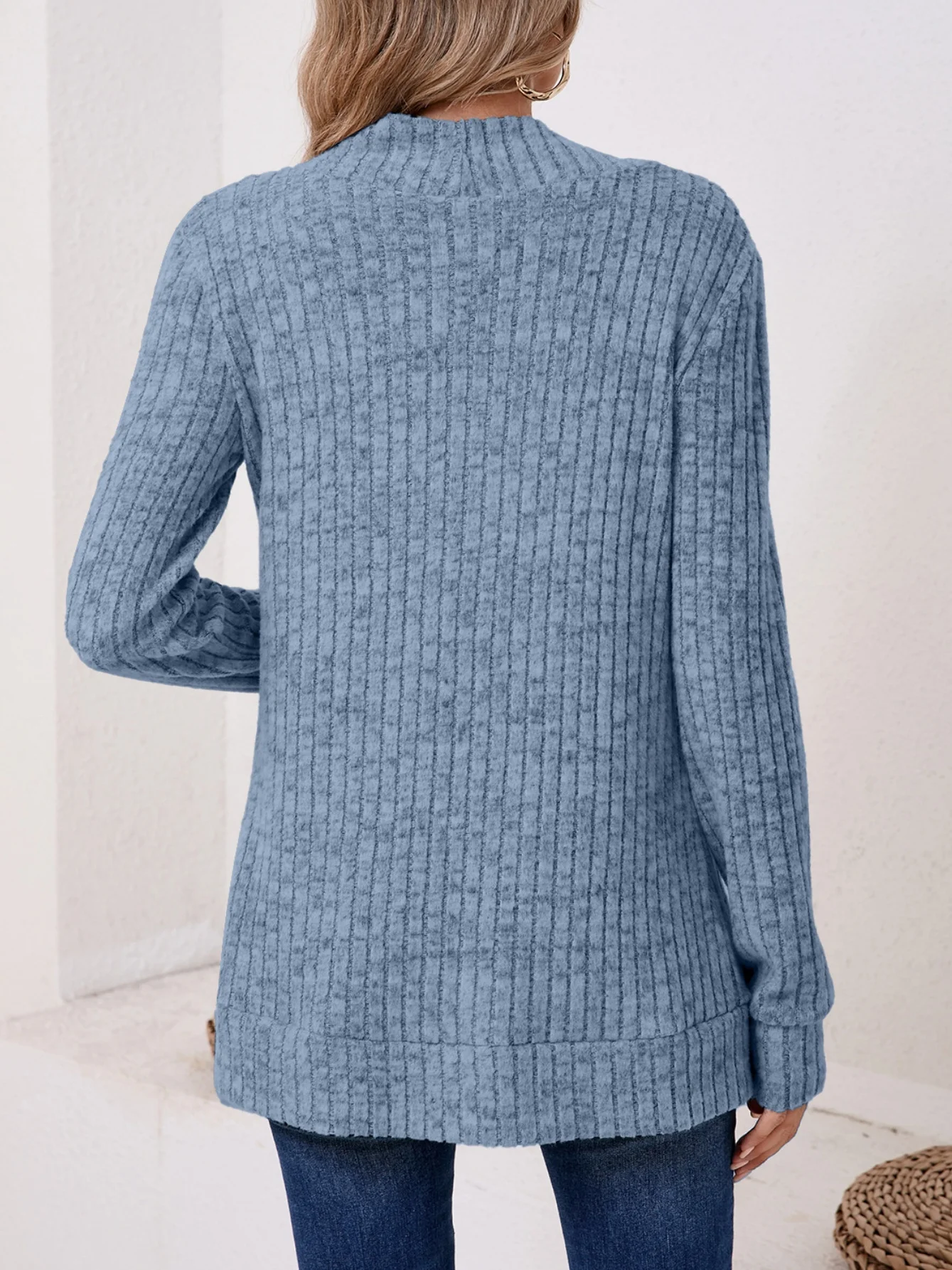 Women Plain Spring/Fall Cover-up Vintage Split Joint Lightweight Cardigan