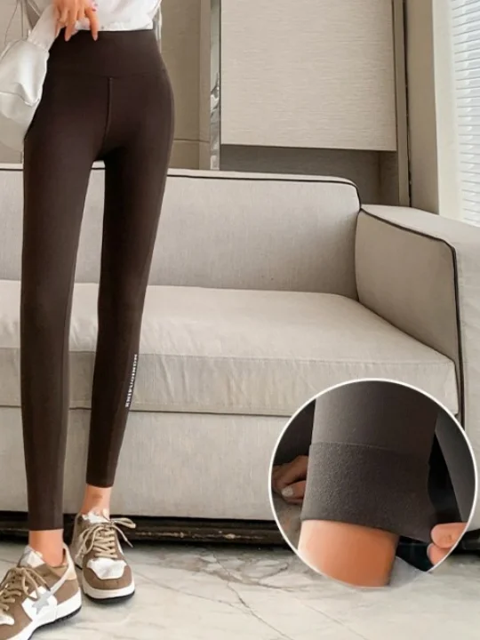 Women Plain Casual All Season Split Joint Long Leggings