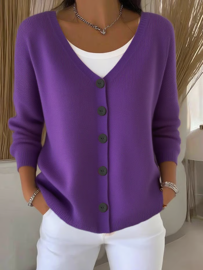 Women Plain Casual Spring/Fall Cardigan