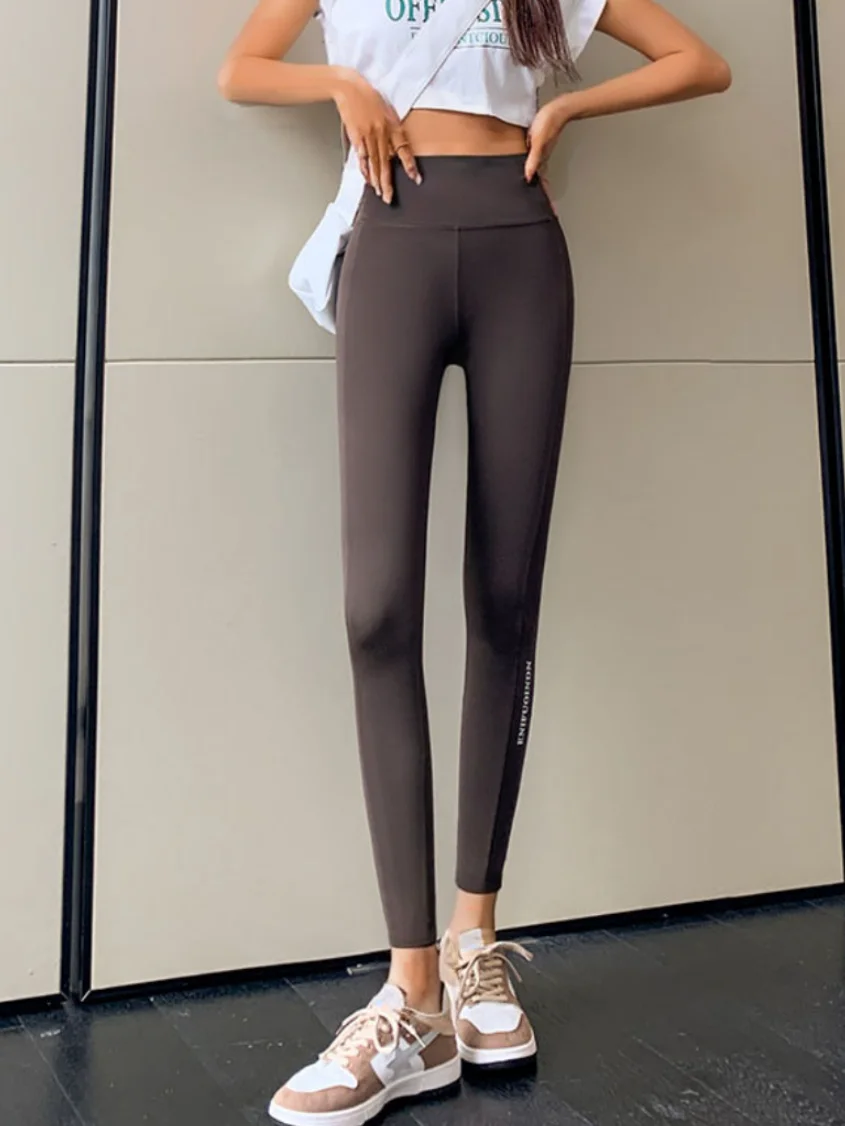 Women Plain Casual All Season Split Joint Long Leggings