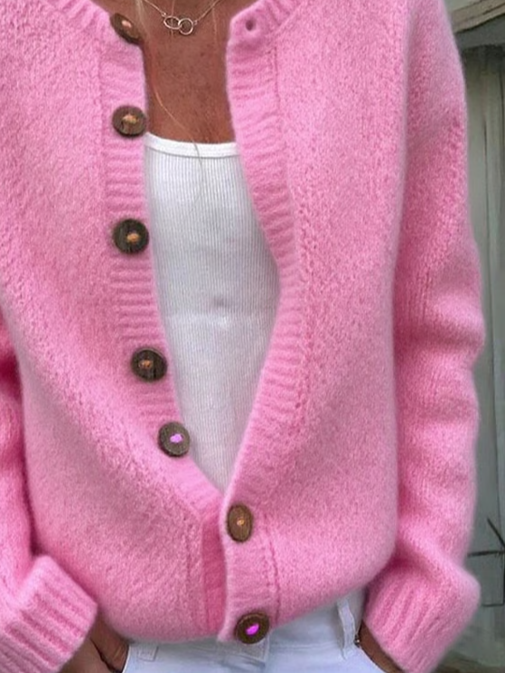 Women Plain Casual Spring/Fall Printing Cardigan