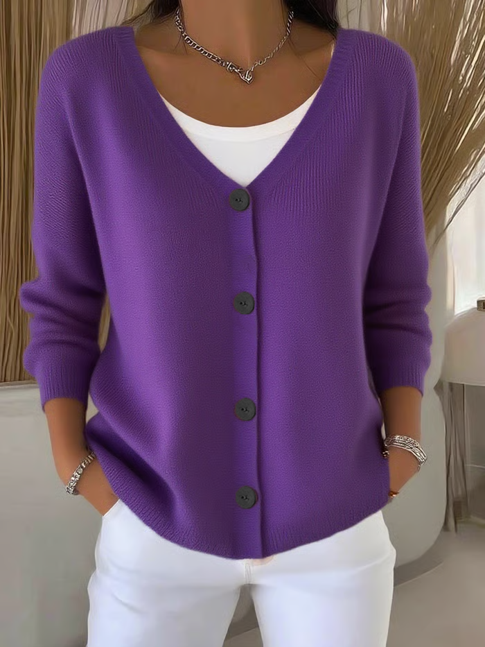 Women Plain Casual Spring/Fall Cardigan