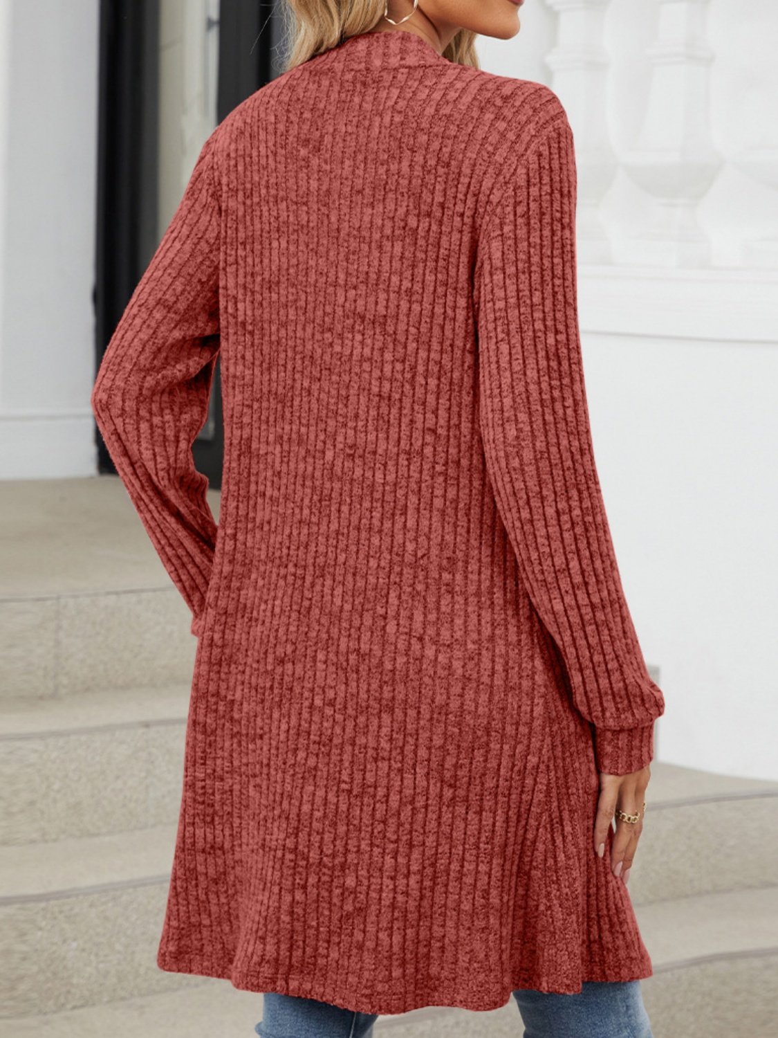 Women Plain Spring/Fall Cover-up Vintage Split Joint Lightweight Cardigan