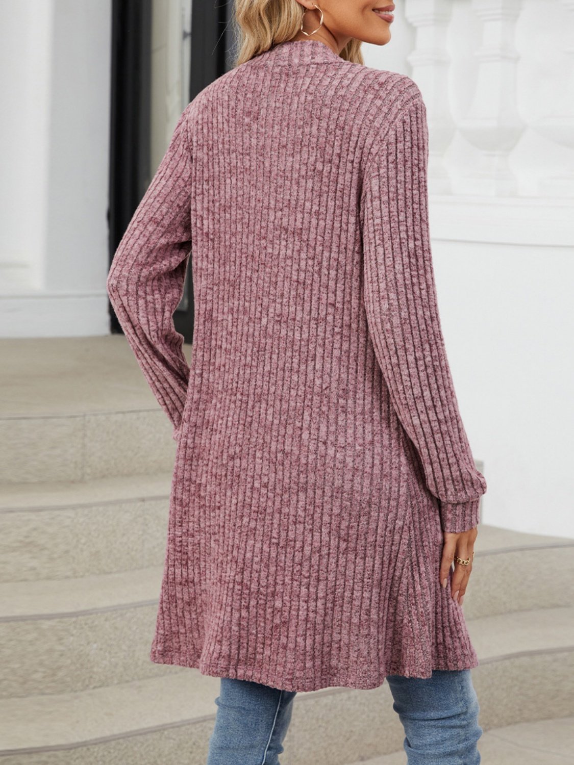 Women Plain Spring/Fall Cover-up Vintage Split Joint Lightweight Cardigan