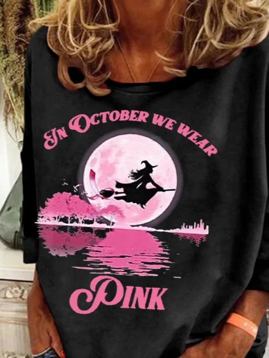 Women Text Letters Long Sleeve Tee T-shirt Crew Neck Printing Casual Spring/Fall Graphic Tee Top