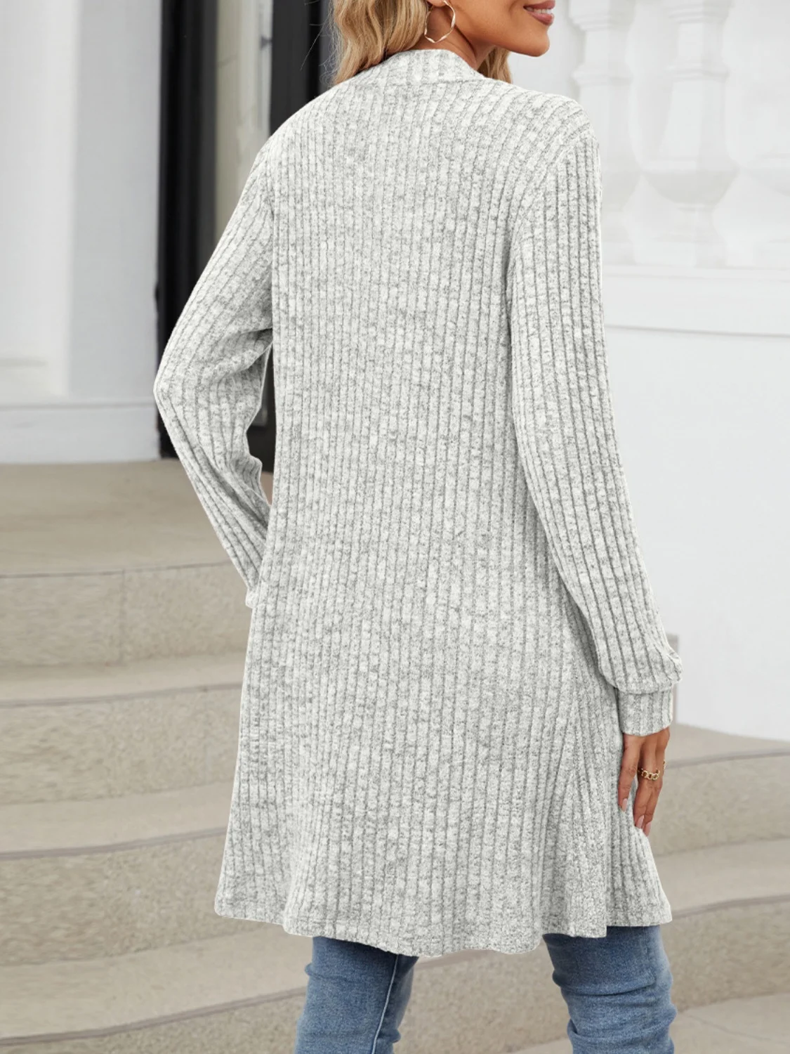 Women Plain Spring/Fall Cover-up Vintage Split Joint Lightweight Cardigan