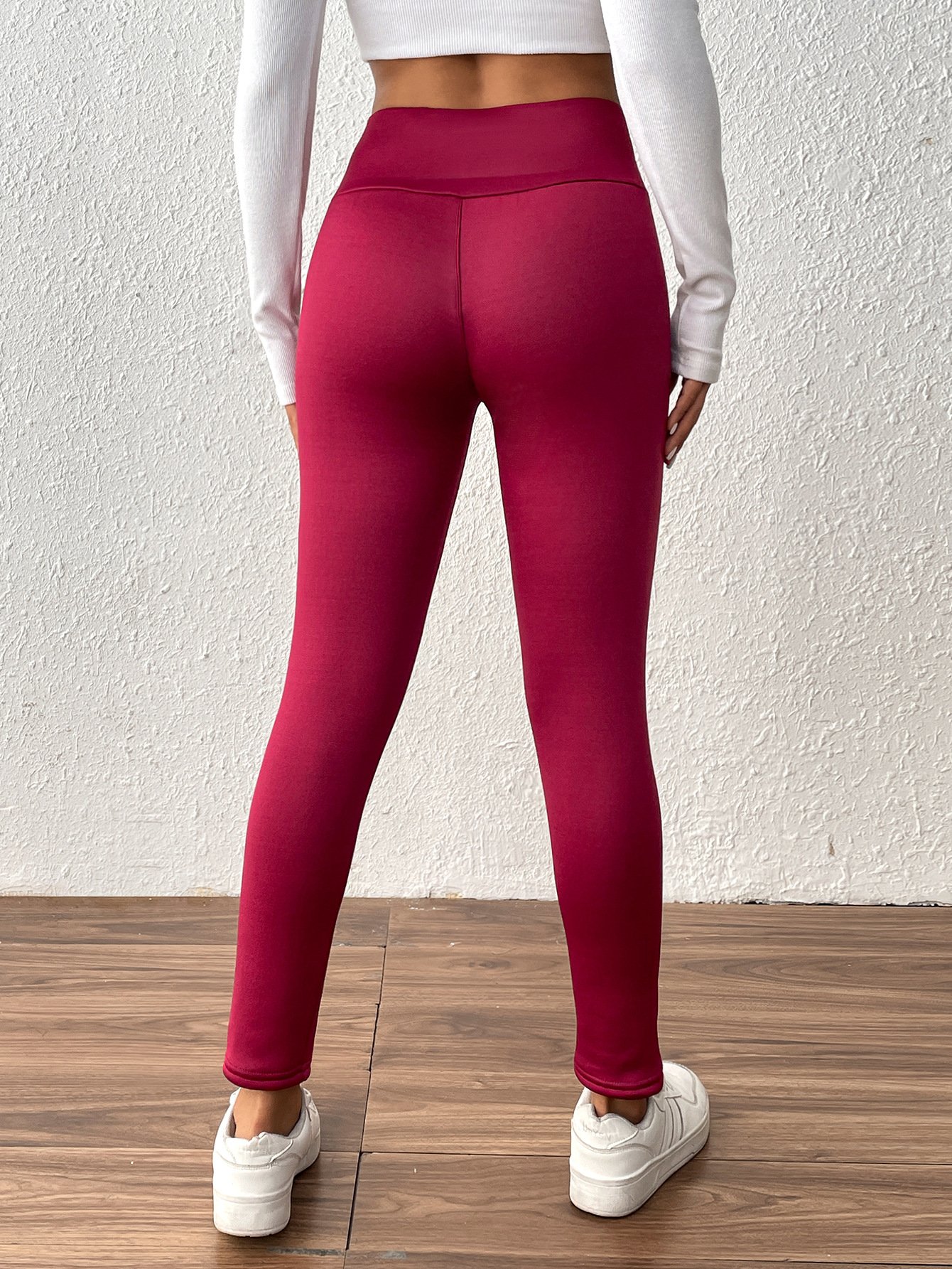Women Plain Casual Winter Long Leggings