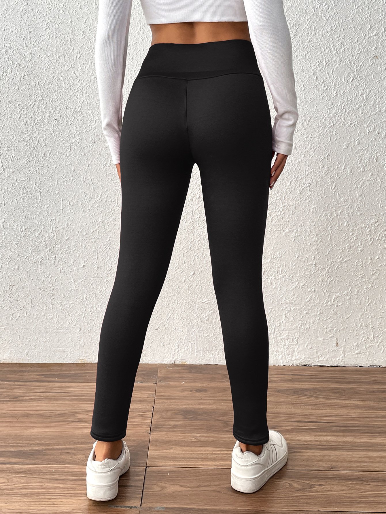 Women Plain Casual Winter Long Leggings
