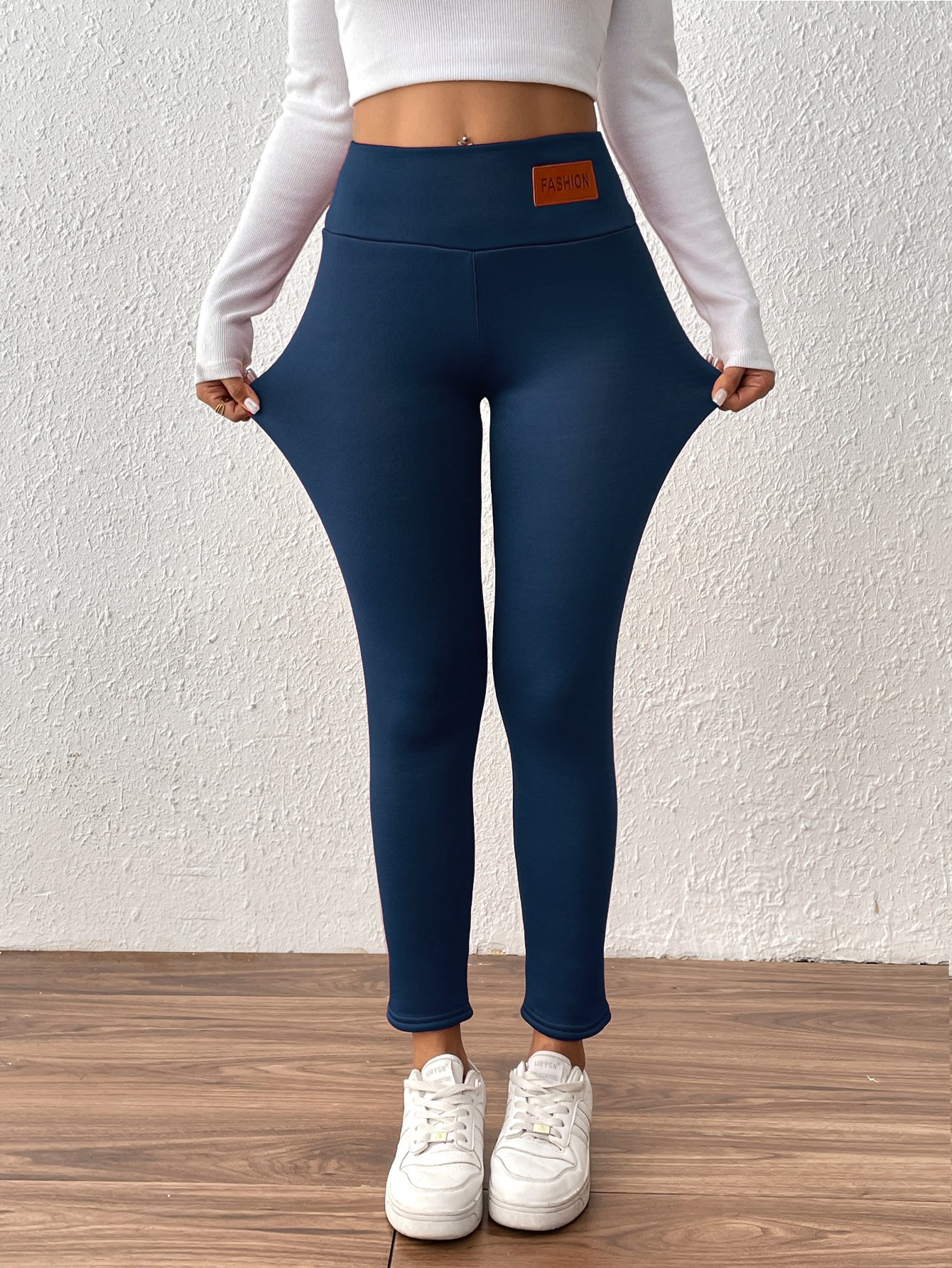 Women Plain Casual Winter Long Leggings