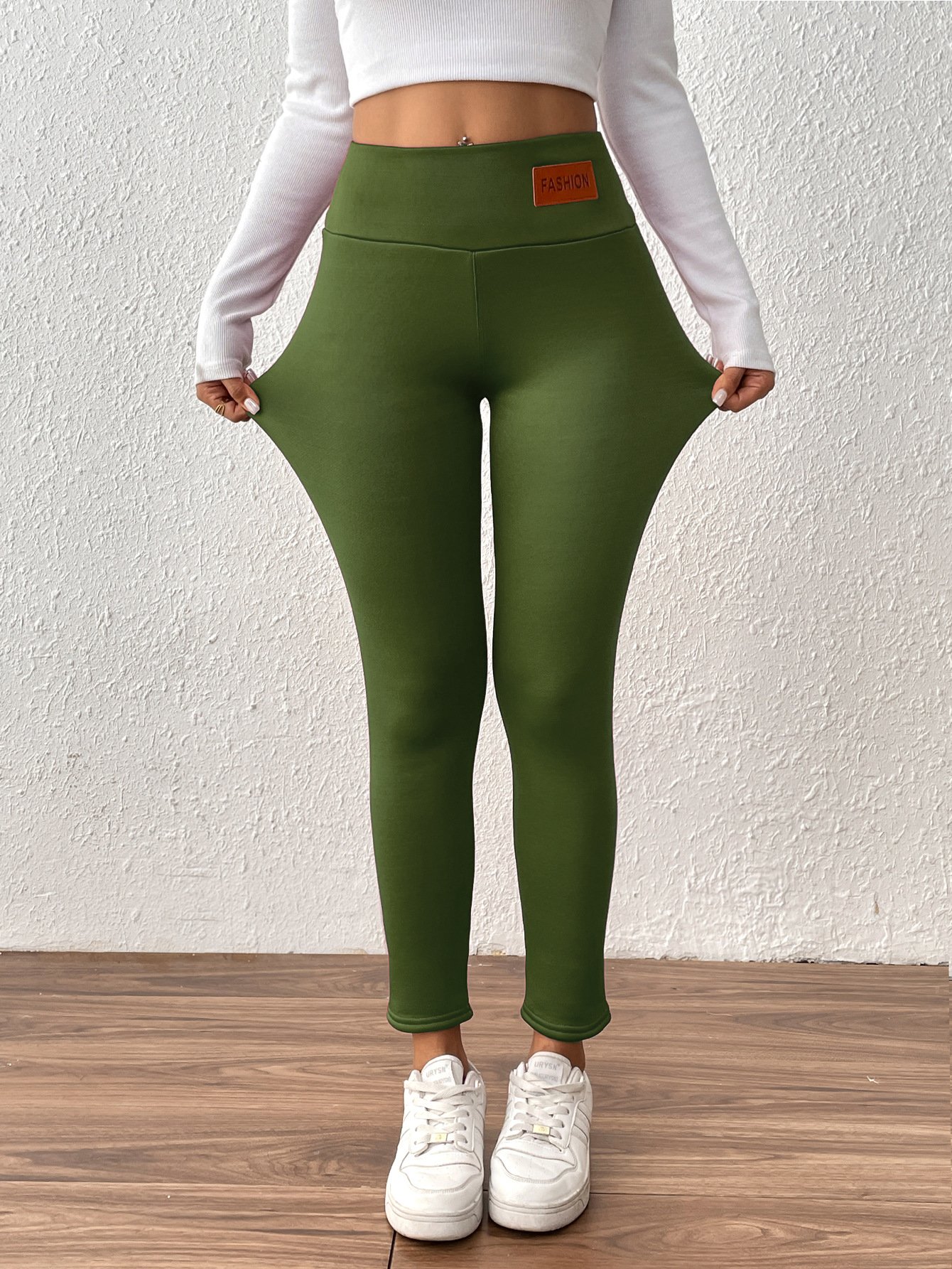 Women Plain Casual Winter Long Leggings