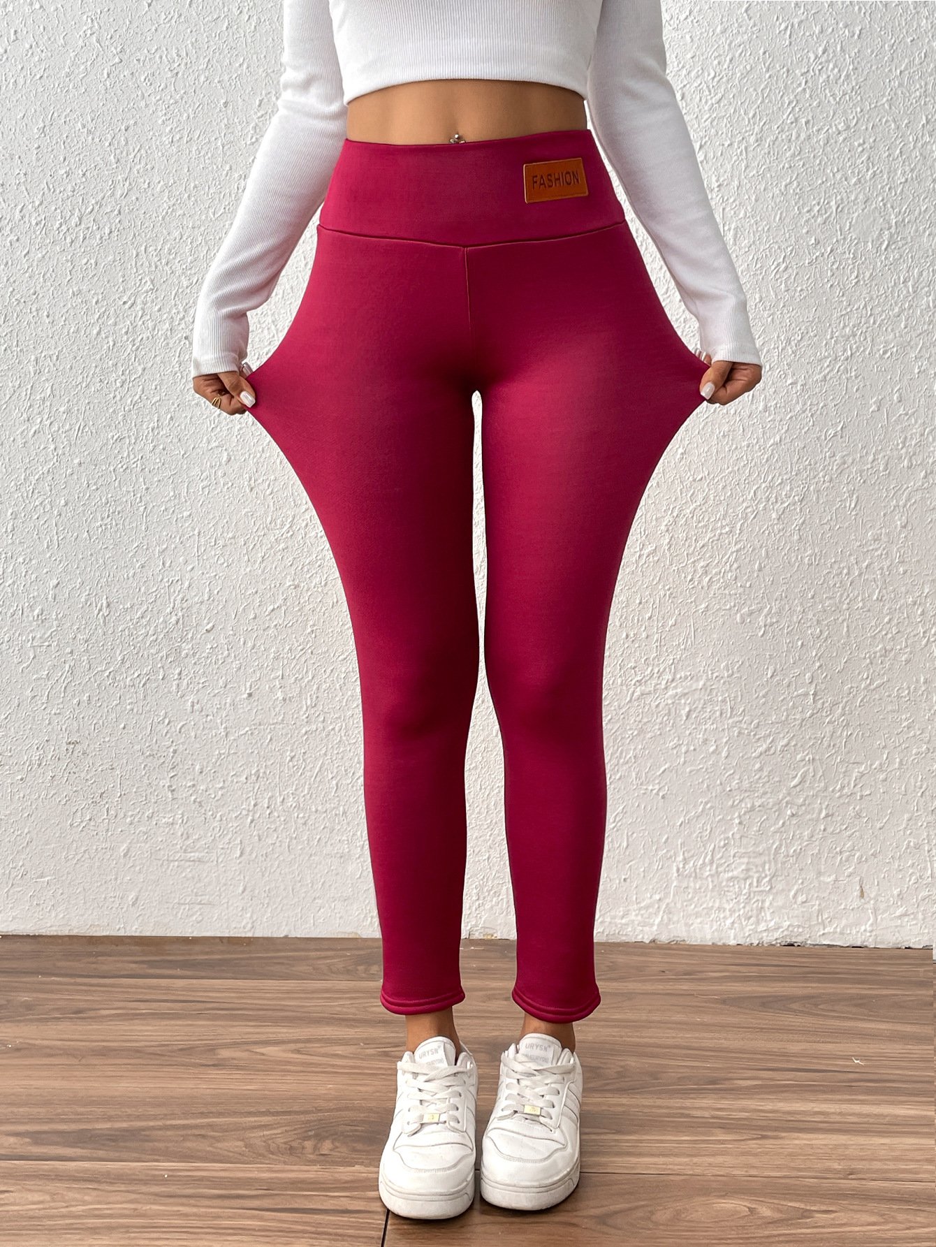 Women Plain Casual Winter Long Leggings