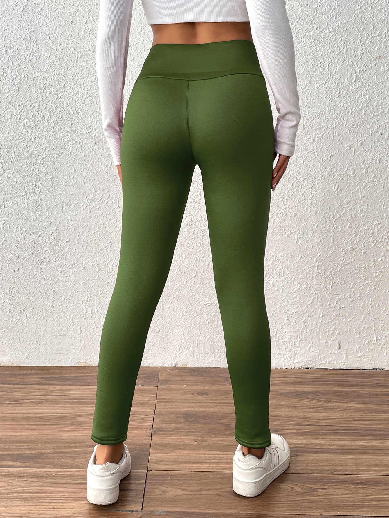 Women Plain Casual Winter Long Leggings