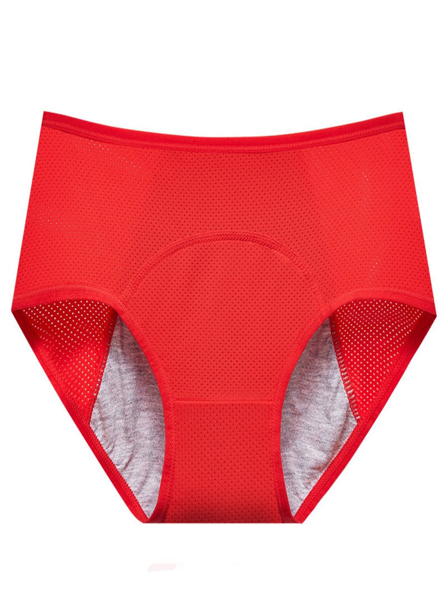 Plain Split Joint Sports Menstrual Pants Special Sanitary Pants Oversized High Waist Comfortable Menstrual Period Briefs Panty