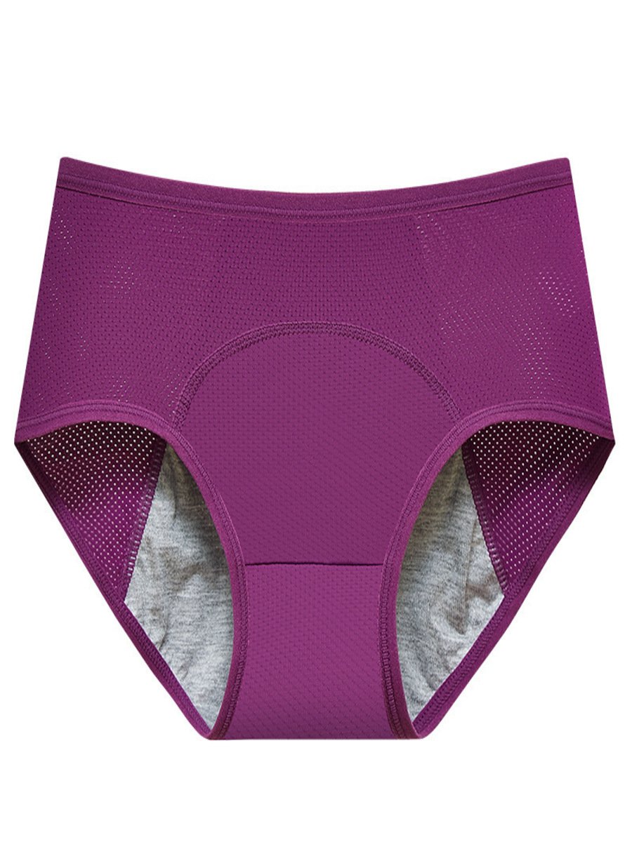 Plain Split Joint Sports Menstrual Pants Special Sanitary Pants Oversized High Waist Comfortable Menstrual Period Briefs Panty
