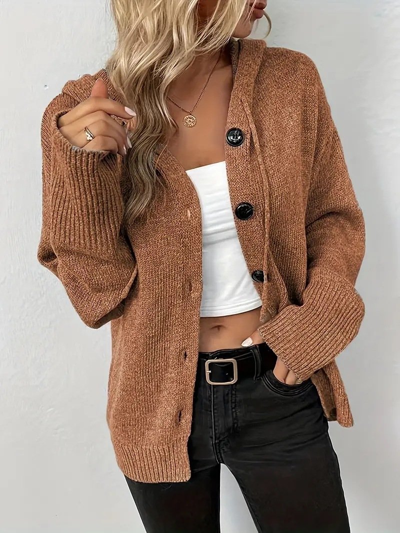 Women Plain Spring/Fall Cover-up Vintage Split Joint Lightweight Cardigan