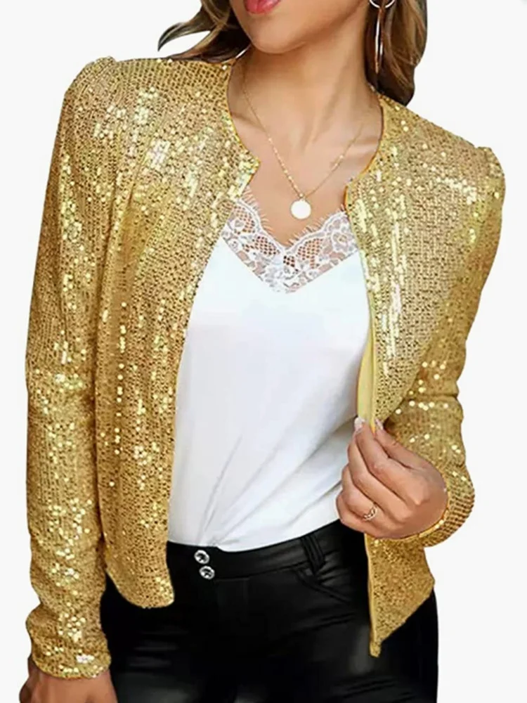 Women Spring/Fall Outerwear Vintage Split Joint Plain Long Sleeve Stand Collar Jacket