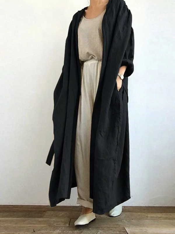 Women Plain Spring/Fall Cover-up Vintage Split Joint Lightweight Cardigan