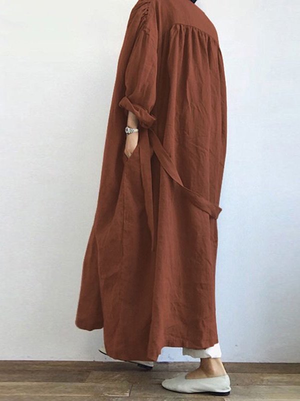 Women Plain Spring/Fall Cover-up Vintage Split Joint Lightweight Cardigan