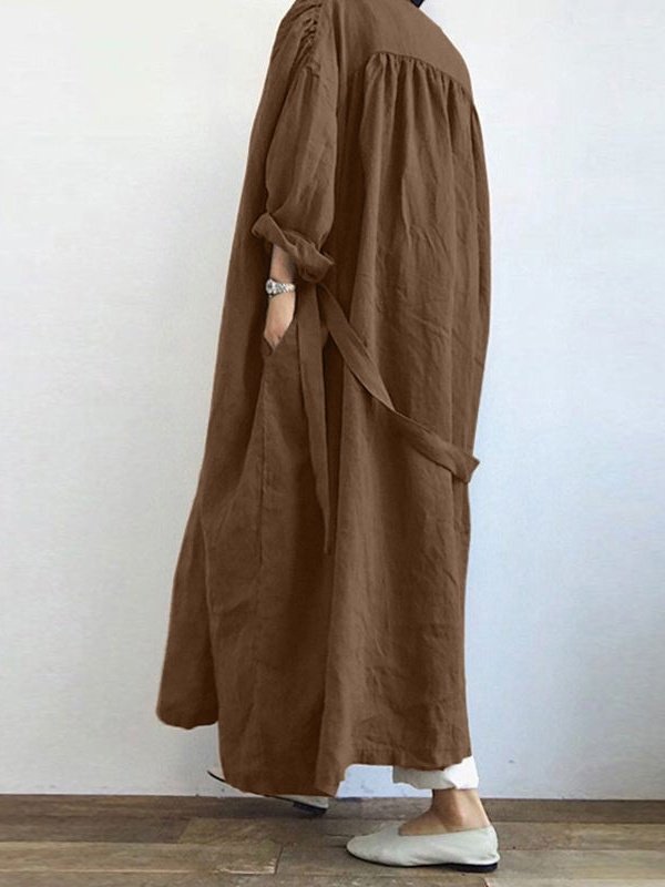Women Plain Spring/Fall Cover-up Vintage Split Joint Lightweight Cardigan