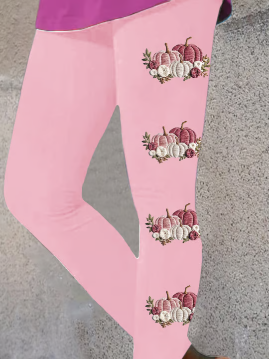Women Floral Casual All Season Printing Long Leggings