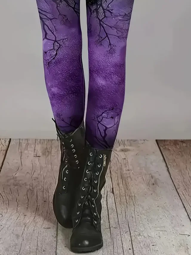 Women Halloween Casual All Season Printing Long Leggings