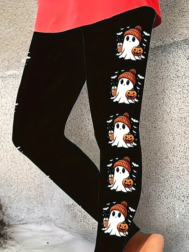 Women Halloween Casual All Season Printing Long Leggings