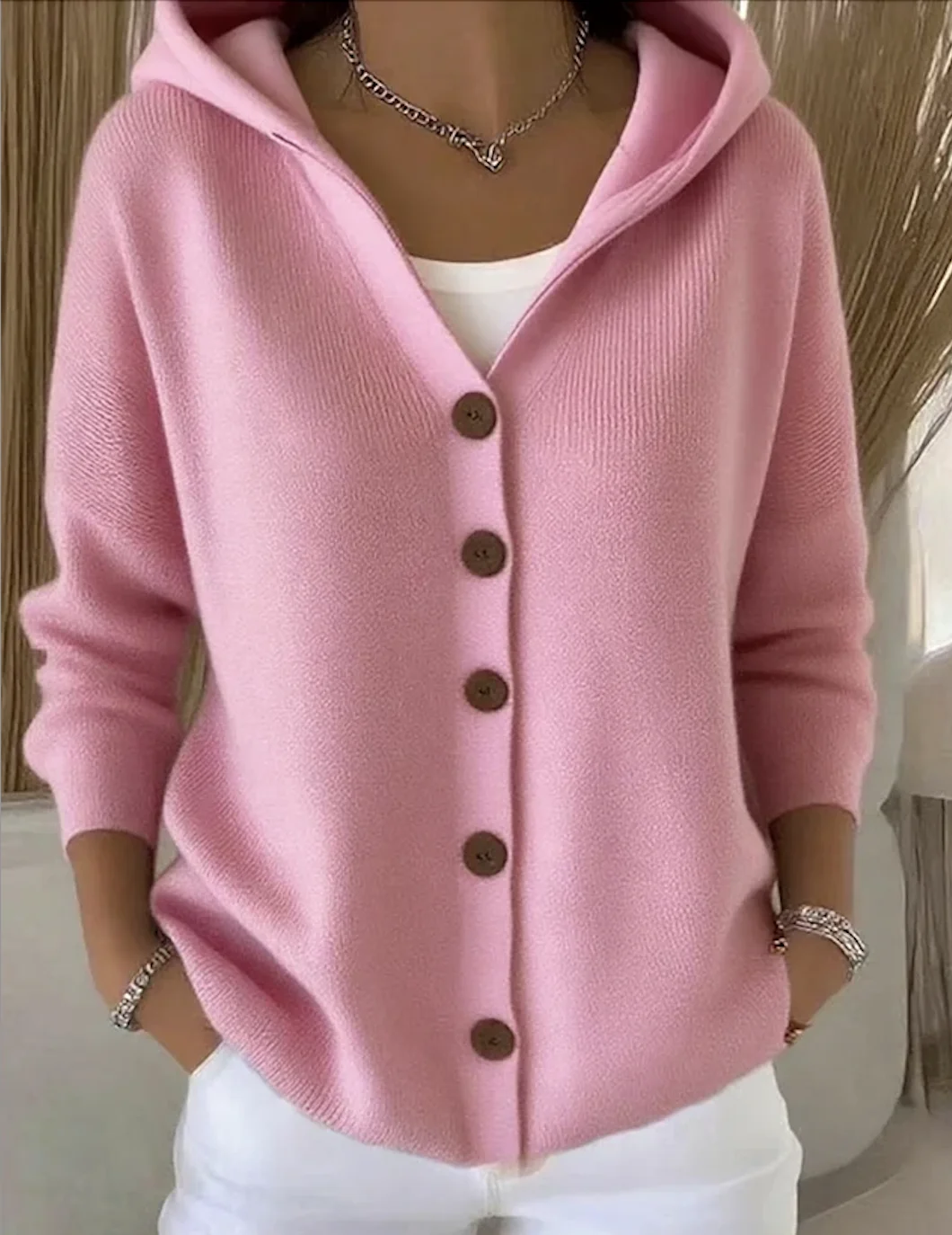 Women Floral Long Sleeve Hoodie Casual Spring/Fall Cardigan Outerwear