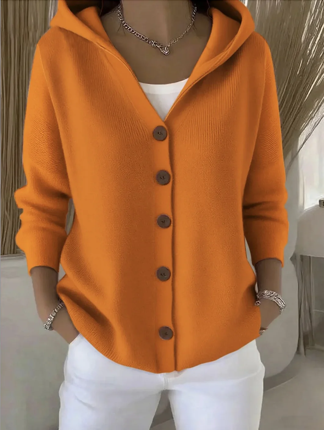 Women Floral Long Sleeve Hoodie Casual Spring/Fall Cardigan Outerwear