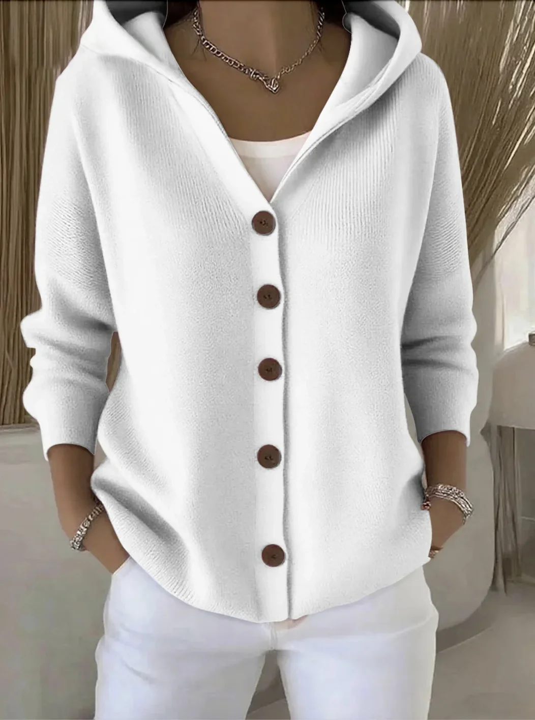 Women Floral Long Sleeve Hoodie Casual Spring/Fall Cardigan Outerwear