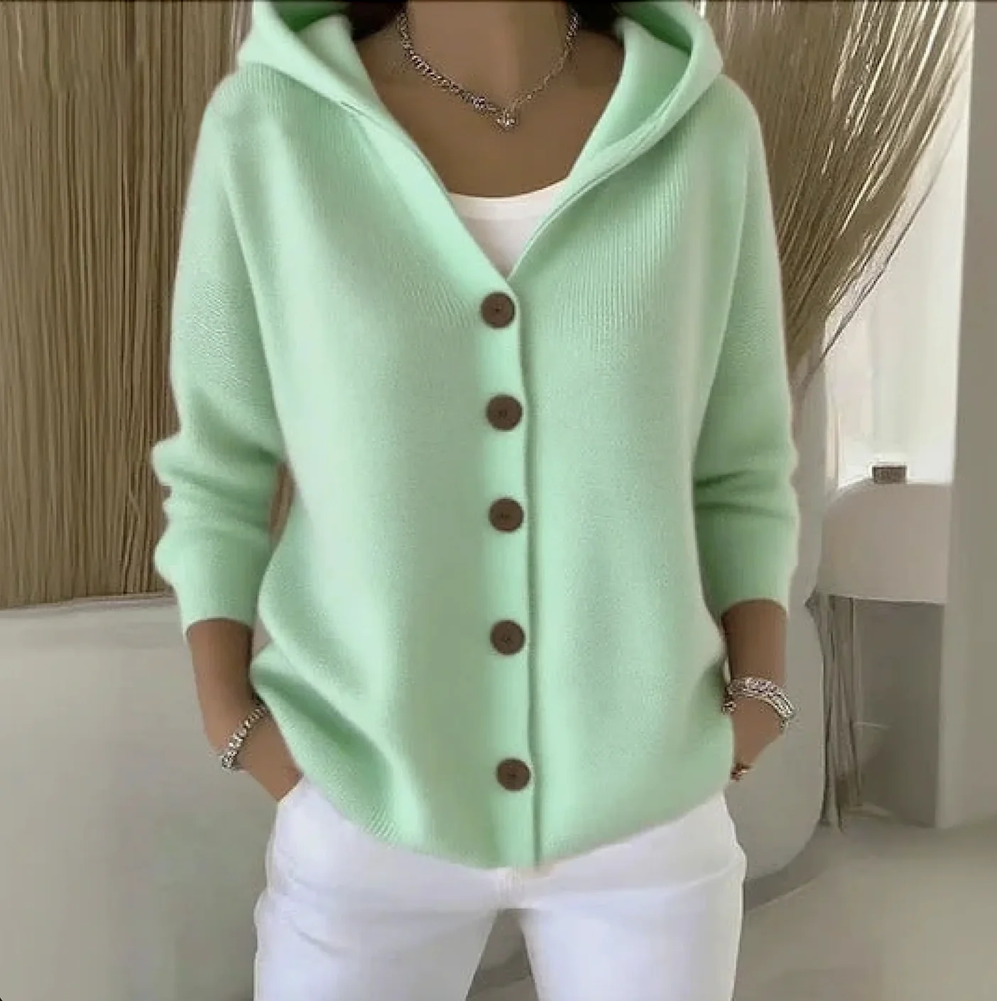 Women Floral Long Sleeve Hoodie Casual Spring/Fall Cardigan Outerwear