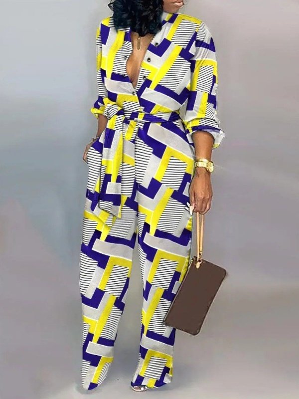 Women Striped Mock Neck Sleeveless Casual Summer Jumpsuit