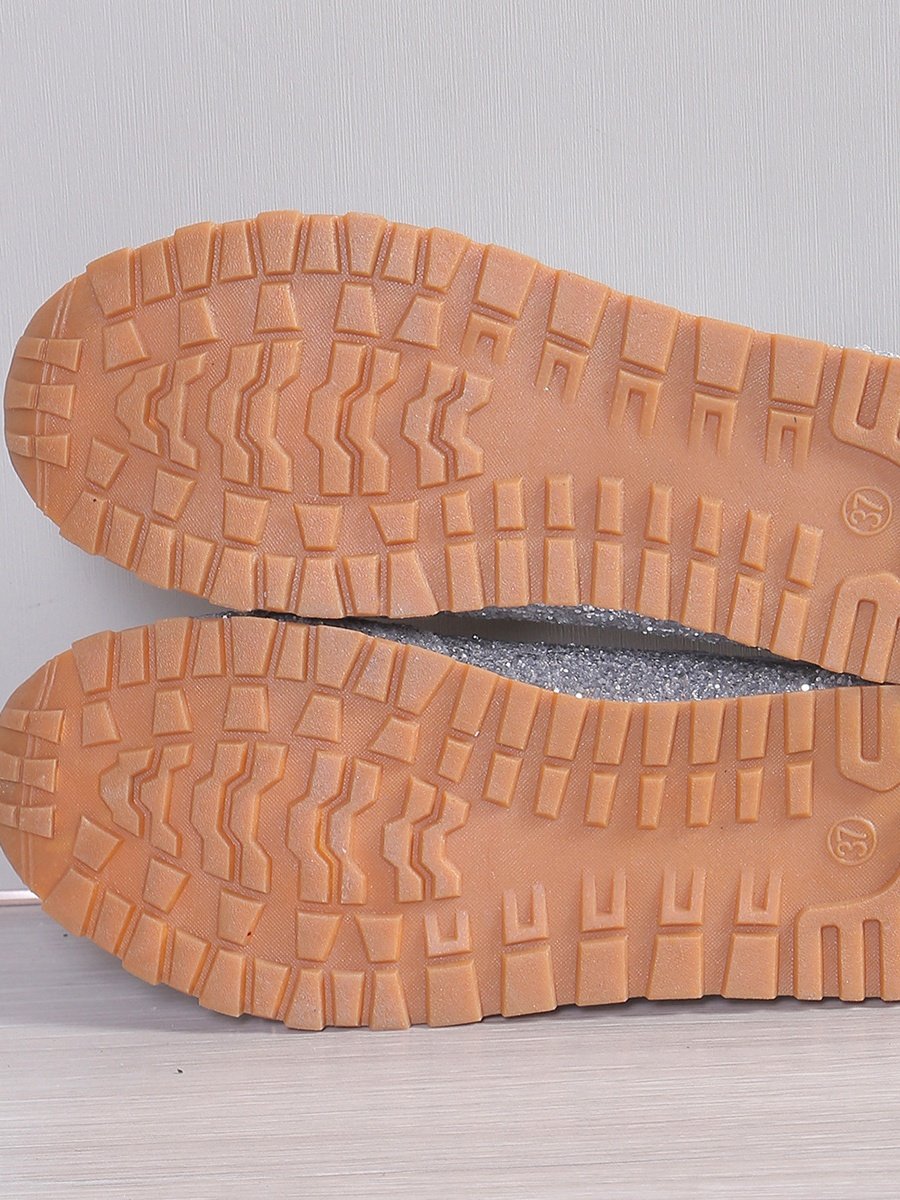 All Season Plain Street Shallow Sequined Rhinestone Elastic Casual Shoes