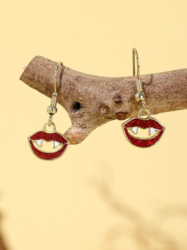 Halloween Earrings Horror Funny Skull Spider Pumpkin Ghost Black Cat Earrings Real Gold Electroplated Jewelry Earrings