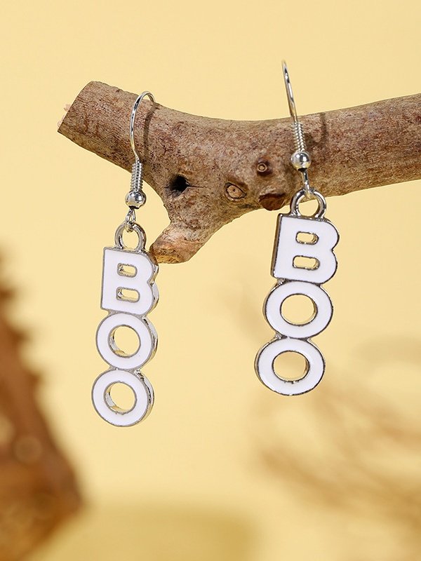 Halloween Earrings Horror Funny Skull Spider Pumpkin Ghost Black Cat Earrings Real Gold Electroplated Jewelry Earrings