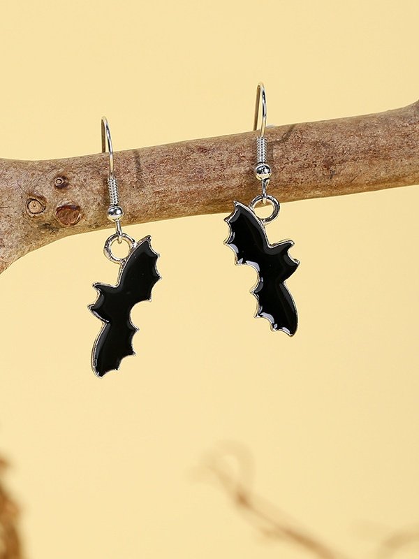 Halloween Earrings Horror Funny Skull Spider Pumpkin Ghost Black Cat Earrings Real Gold Electroplated Jewelry Earrings