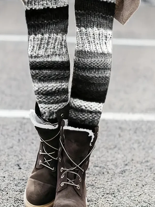 Women Multicolor Block Casual All Season Printing Long Leggings
